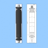 Амортизатор подвески АМАЗ 180/450 гидравлический (полимерный кожух) (БААЗ)