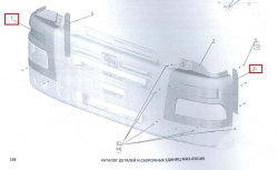 Панель бампера переднего центрального МАЗ правая (ОЗАА)